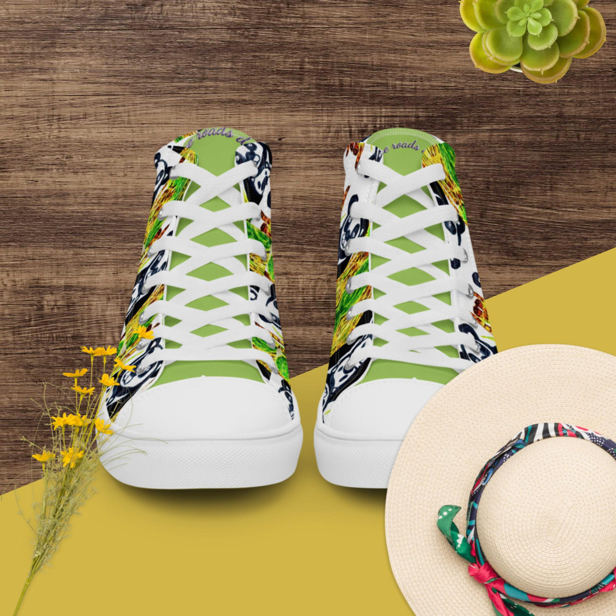 Women’s high top canvas shoes