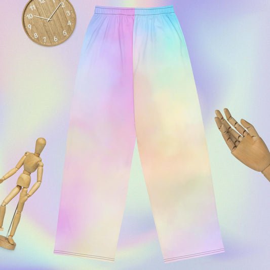 All-over print unisex wide-leg pants
