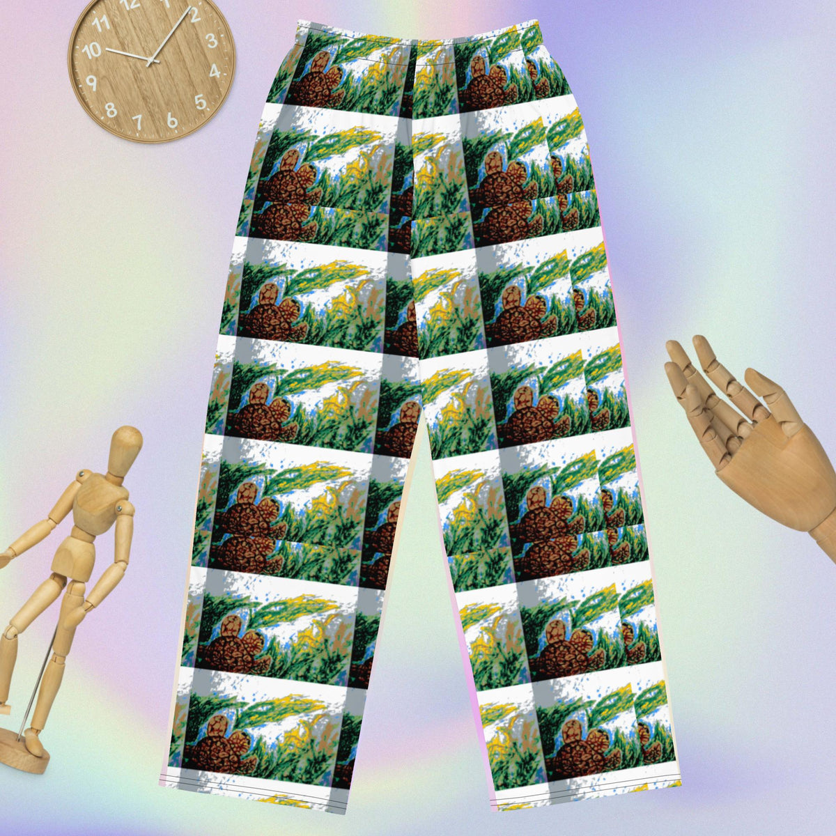 All-over print unisex wide-leg pants