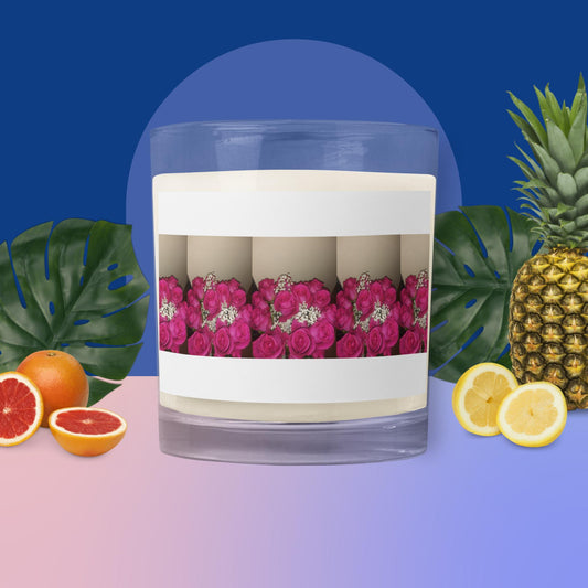 Glass jar soy wax candle