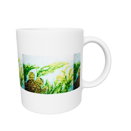 White glossy mug
