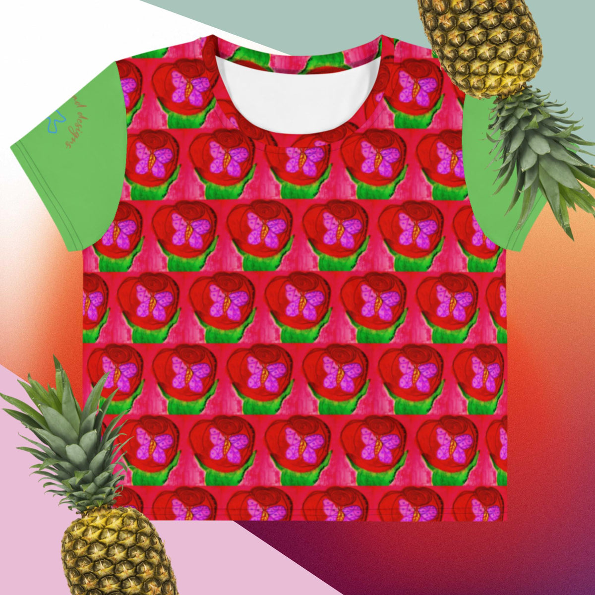 All-Over Print Crop Tee