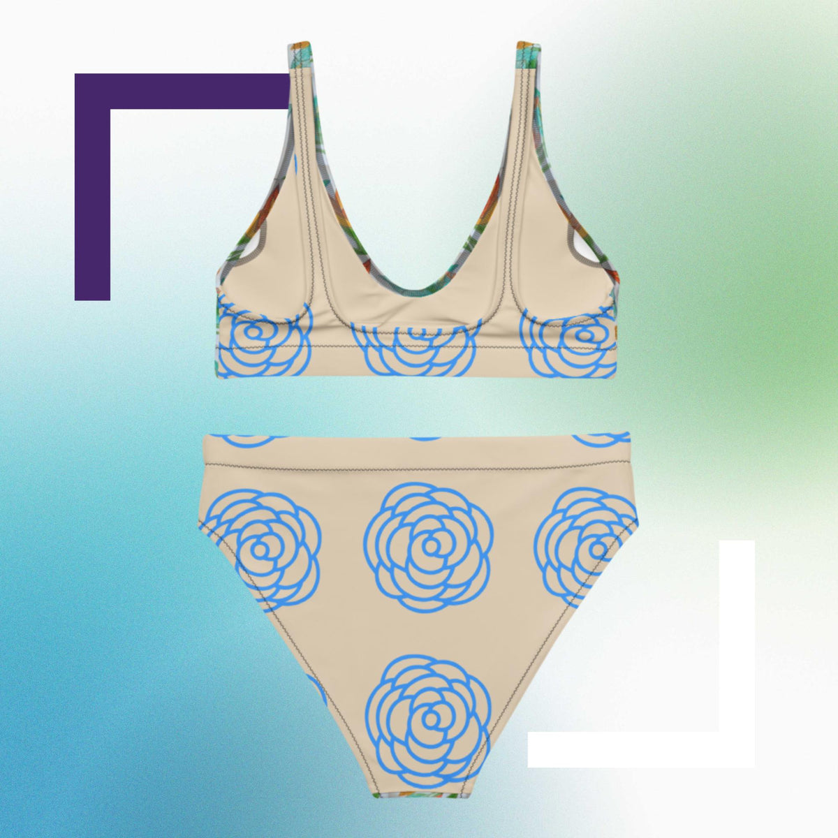 Recycled high-waisted bikini