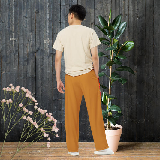 All-over print unisex wide-leg pants