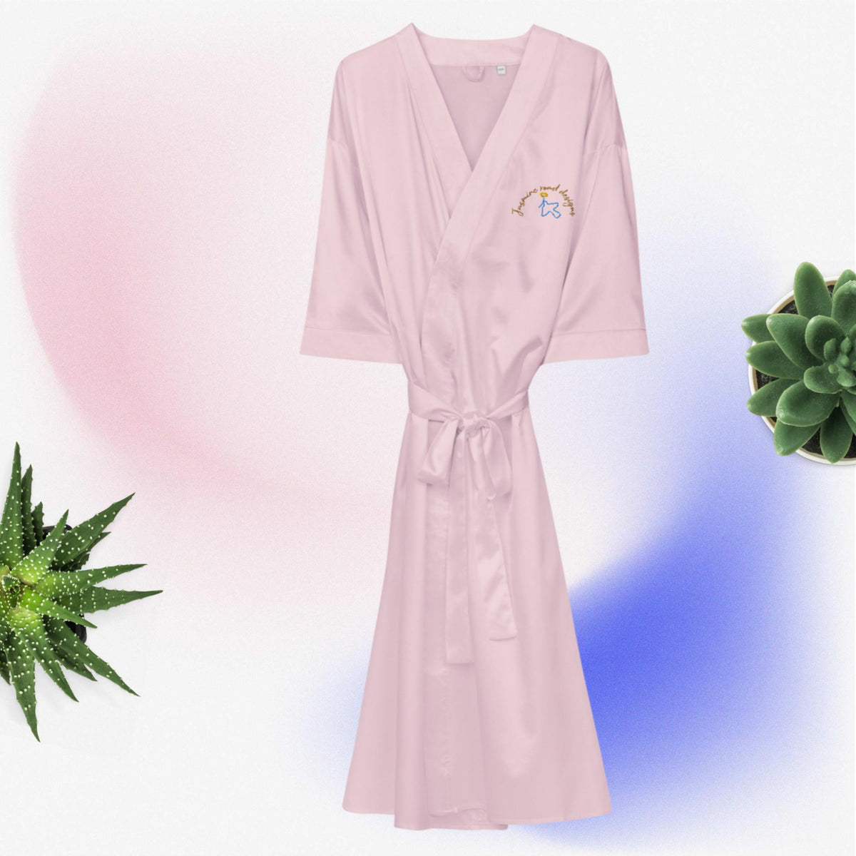 Satin robe