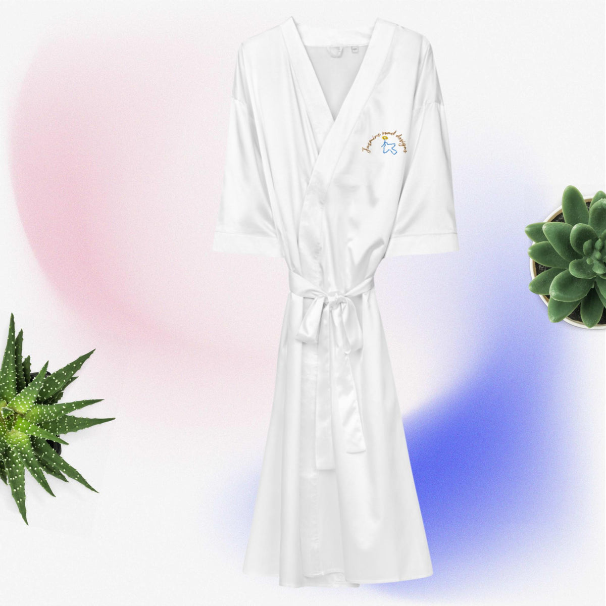 Satin robe