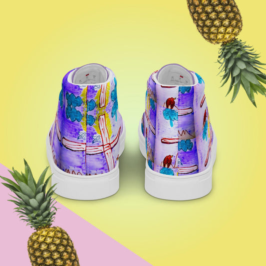 Women’s high top canvas shoes